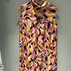 70s Print A-line dress
